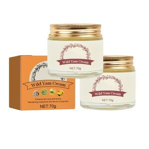 2 Pack Wild Yam Cream For Skin Tone Anti-Wrinkle Moisture Sealed 70g